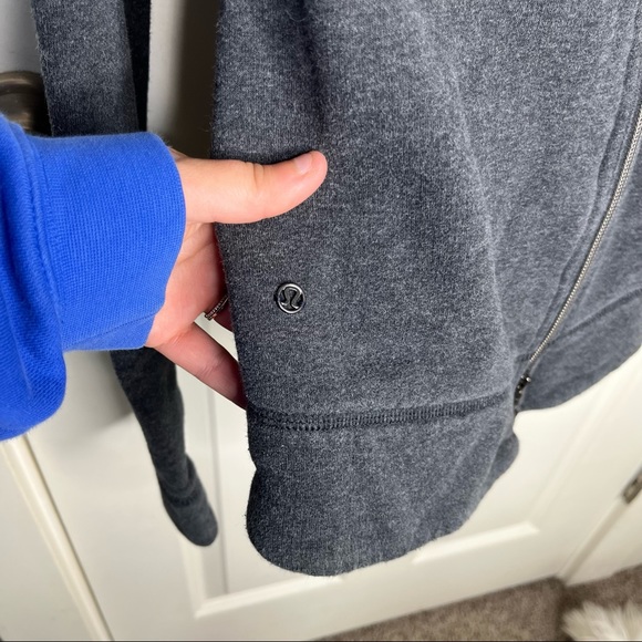 Lululemon En Route Heathered Black Zip Up High Collar Jacket Size 6 - Picture 10 of 11